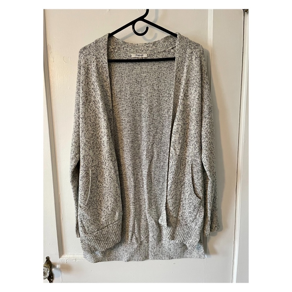 Heathered gray Madewell cardigan